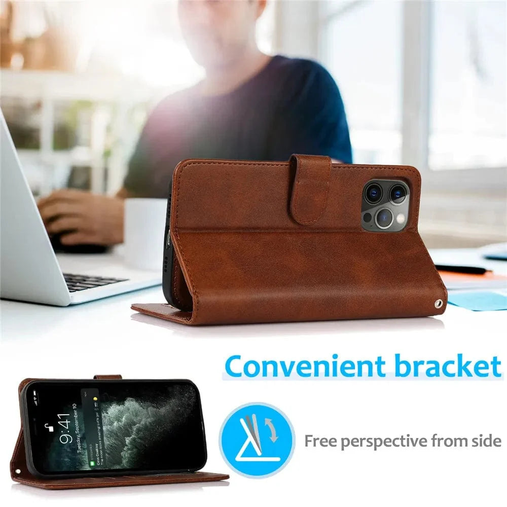 Detachable iPhone Leather Wallet Case