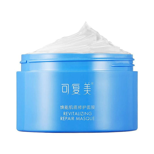 KEFUMEI revitalizing repair masque jar with blue lid and white label