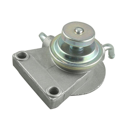 Diesel fuel primer pump assembly with circular top cap and flange mounting