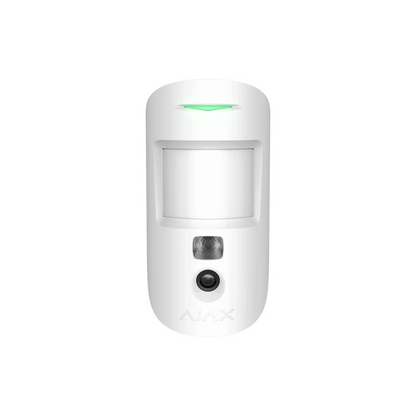 AJAX#119293 Ajax MotionCam HDR (PhOD) Jeweller Wireless Motion Detector with HDR Photo Verification – White / Black