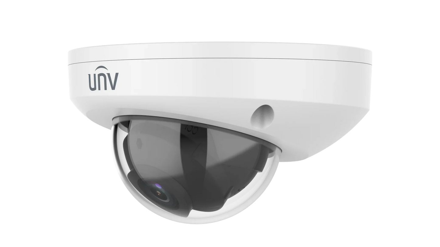 Uniview IPC318SB-ADF28K-I0 8MP LightHunter IR Fixed Mini Dome Network Camera 2.8mm, SD Card, WDR, 80m IR distance, Built-in Mic, Prime Series