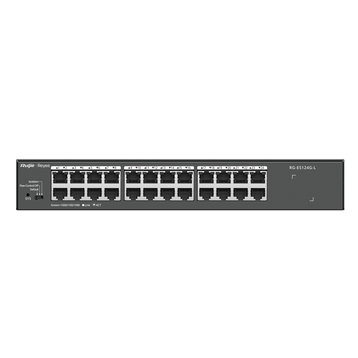 Ruijie Reyee RG-ES124G-L 24-Port Gigabit Unmanaged Switch | 24 x 10/100/1000 Mbps Non-PoE Network Switch