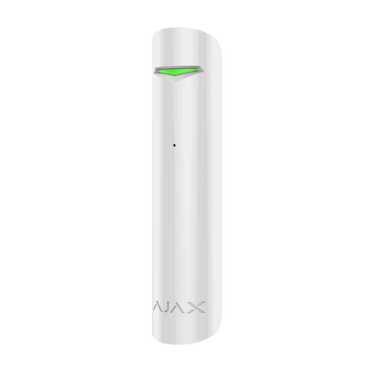 AJAX#30627 Ajax GlassProtect Jeweller Wireless Glass Break Detector – White / Black | Indoor Acoustic Glass Break Sensor