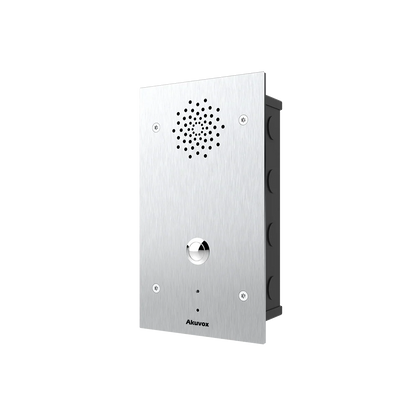 Akuvox E21A SIP Vandal-Resistant Audio Call Station – 316 Stainless Steel, Panic Button, Dual Relays, IP65, Surface Mount