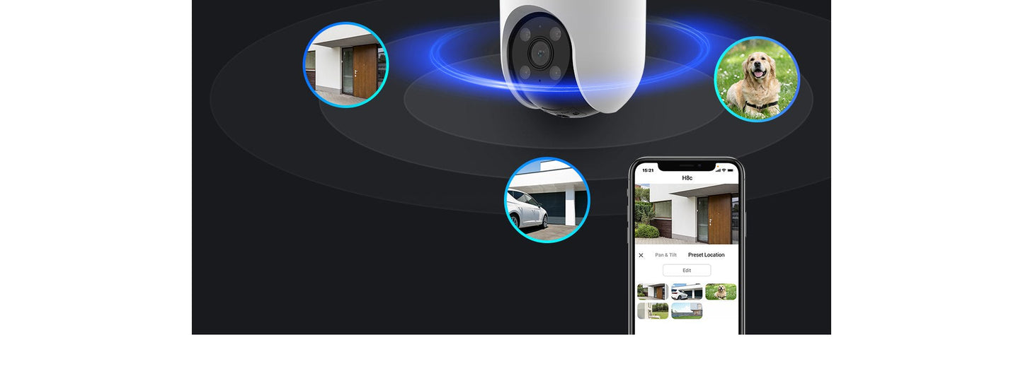 EZVIZ H8c Pan & Tilt Wi-Fi Camera – 360-Degree Smart Protection