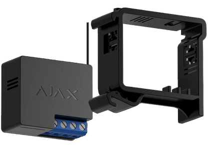 AJAX DIN Holder Black Mounting Bracket for Relay Devices – 35mm DIN Rail | AJAX#40696
