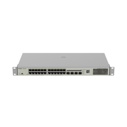 RG-NBS3100-24GT4SFP-P-V2 28-Port Gigabit Layer 2 Cloud Managed PoE Switch – 24 PoE+ Ports, 4 SFP Uplinks, 370W, Enterprise-Class