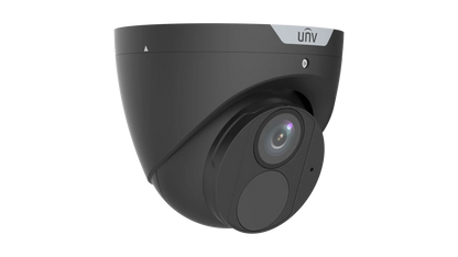 Uniview IPC3618LE-ADF28KM-H-BK 8MP HD IR Fixed Eyeball Network Camera – Ultra 265, 30m Smart IR, PoE, Built-in Mic, 2.8mm Wide Angle, IP67, 512GB SD Card Support (Easy Series)