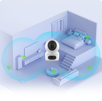 EZVIZ H7c Dual 2K⁺ Pan & Tilt Dual-Lens Wi-Fi Smart Camera pet camera | Model: CS-H7c-R100-8G44WF Indoor camera