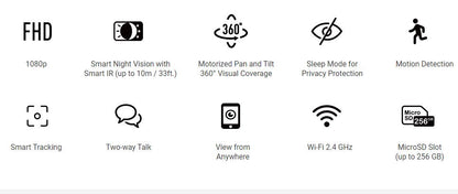 EZVIZ C6N Smart Wi-Fi Pan & Tilt Night vision FHD IR Camera 360-degree, Two-way Talk, Motion detection Indoor Camera
