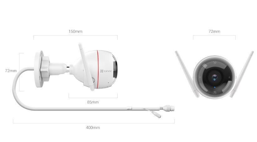 EZVIZ C3W/C3W PRO Smart Home Camera, FHD, Night vision, AI, Wi-Fi, Voice alerts, Two-way talk.