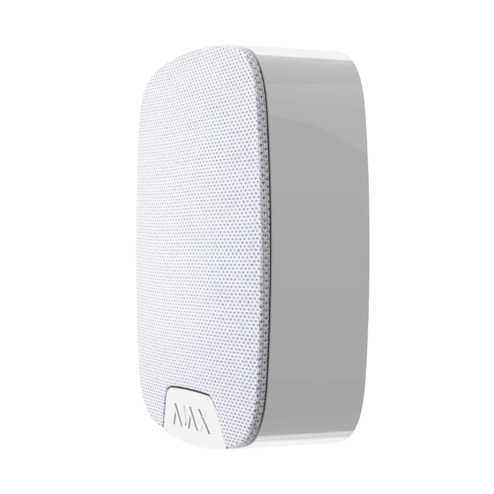 AJAX#30630 Ajax HomeSiren Jeweller Wireless Indoor Security Siren – White | 100 dB Alarm | 2000 m Range