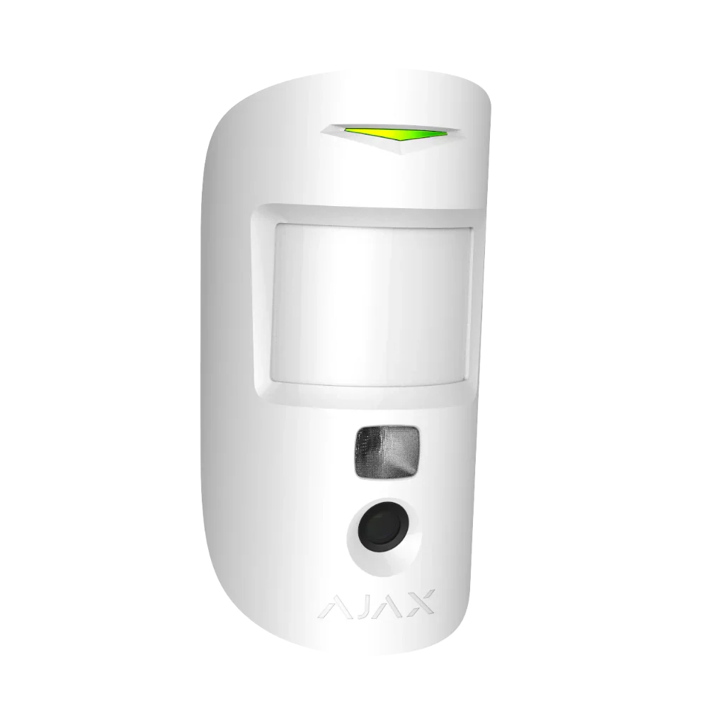 AJAX#45853 Ajax MotionCam (PHOD) Jeweller Wireless PIR Motion Detector – White / Black | Photo on Demand