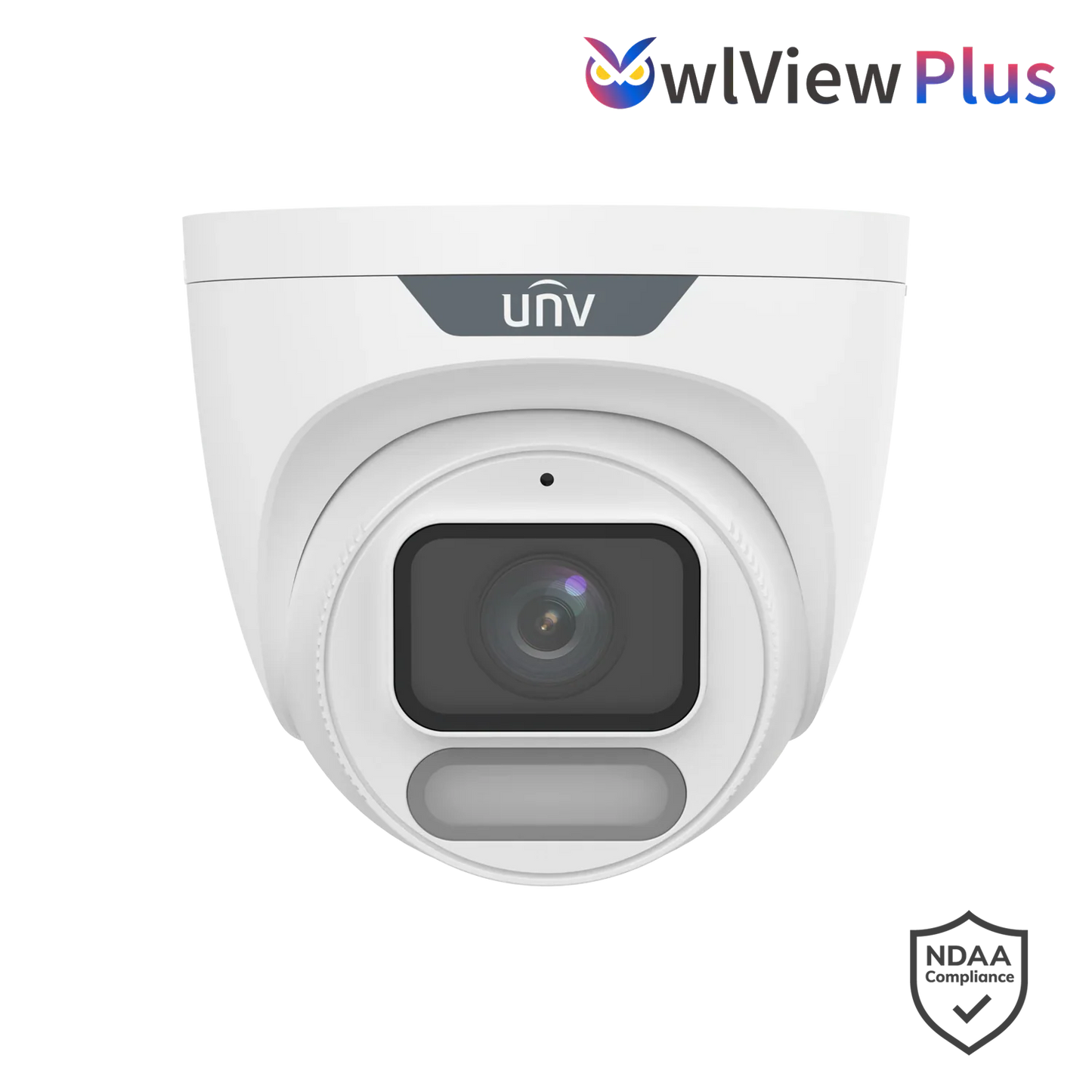 Uniview IPC3636SE-ADF28K-WP-I1 6MP OwlView Plus ColorHunter Turret Network Camera with Wise-ISP & Warm Light (2.8mm Lens)