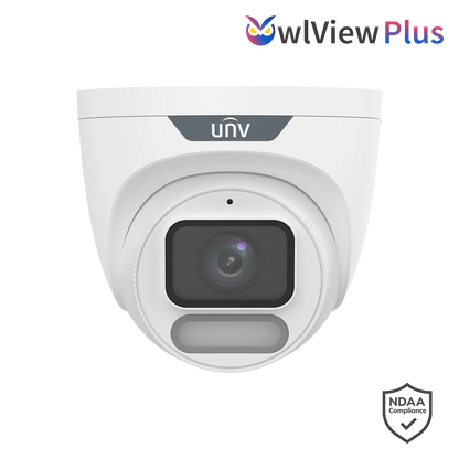 Uniview IPC3636SE-ADF28K-WP-I1 6MP OwlView Plus ColorHunter Turret Network Camera with Wise-ISP & Warm Light (2.8mm Lens)