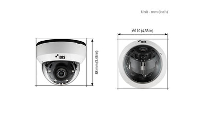 DC‑D4517RX 2.8 mm 5MP H.265 IR Dome Camera – Fixed Lens, PoE, WDR, ONVIF