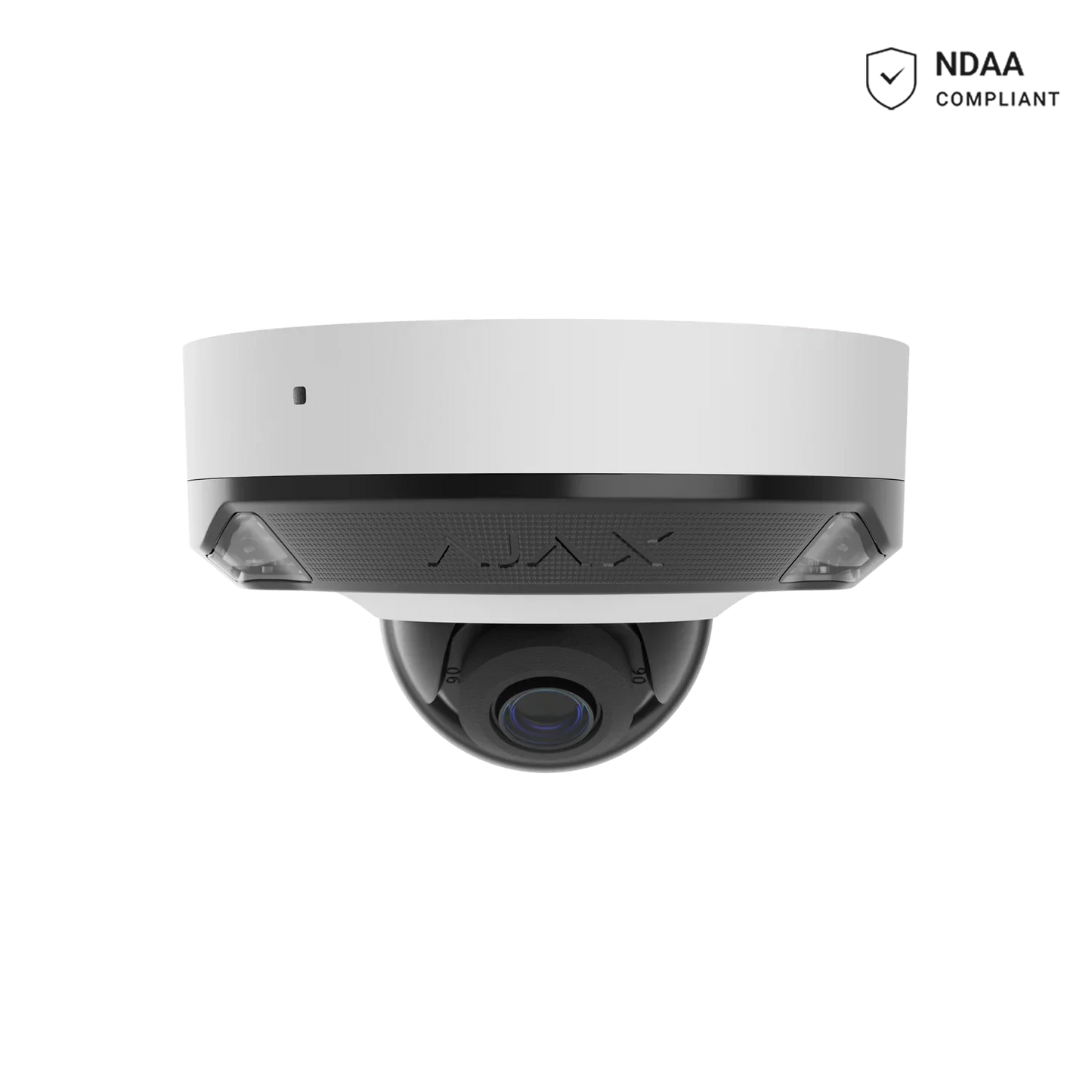 AJAX#126271 Ajax 8MP 2.8mm Mini Dome HL IP Security Camera – White / Black