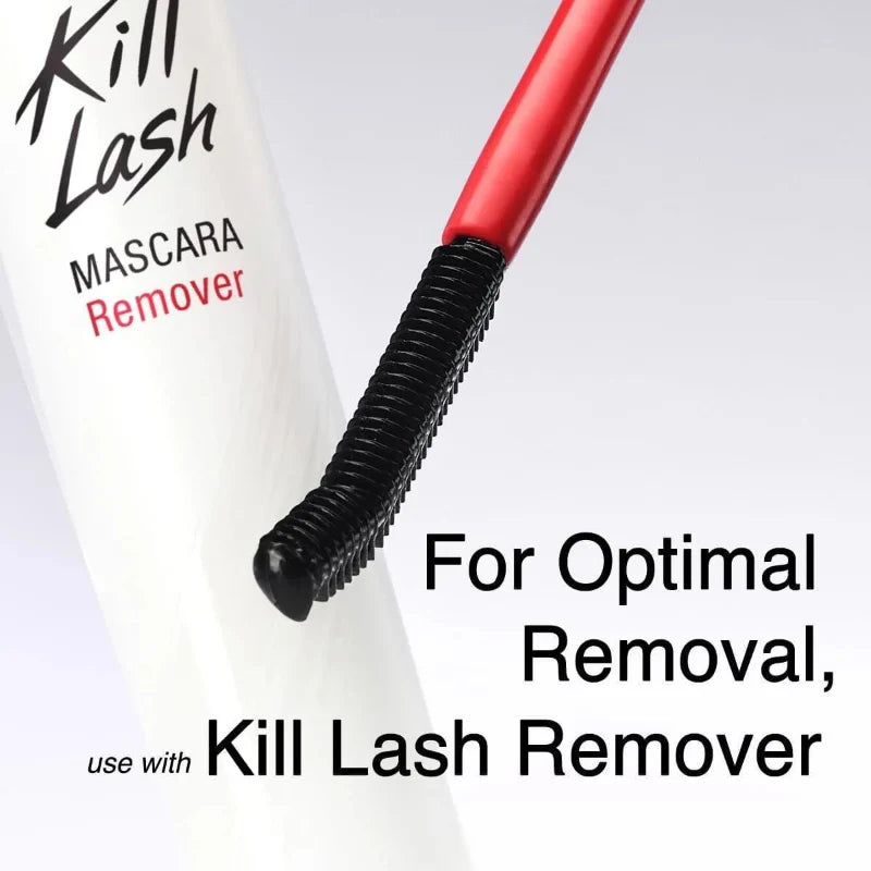 Mascara wand next to a red-capped tube for easy removal