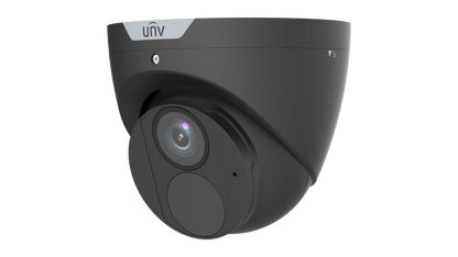 Uniview IPC3618LE-ADF28KM-H-BK 8MP HD IR Fixed Eyeball Network Camera – Ultra 265, 30m Smart IR, PoE, Built-in Mic, 2.8mm Wide Angle, IP67, 512GB SD Card Support (Easy Series)
