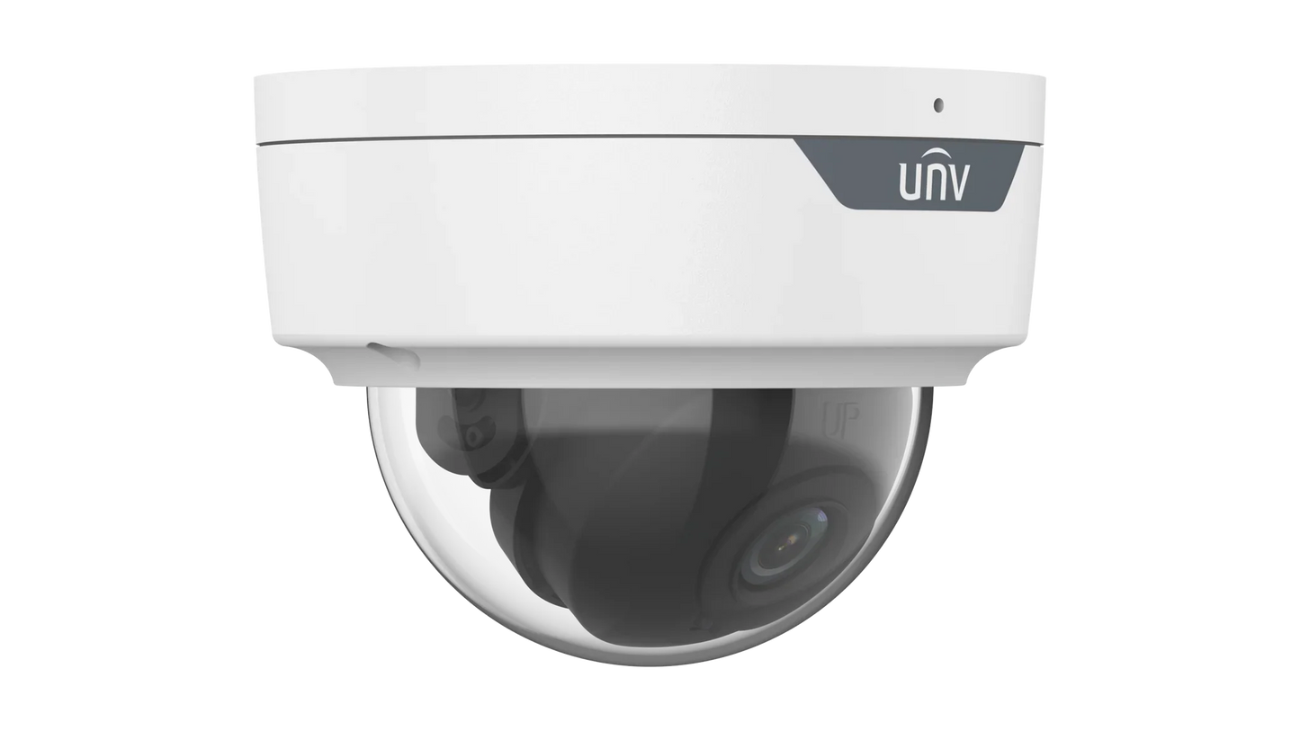 Uniview IPC328SS-ADF28K-I1 8MP LightHunter Intelligent Fixed IR Dome Network Camera, Smart IR 40m, Perimeter Detection, Human/Vehicle Classification, WDR 130dB, Built-in Mic, Prime Series