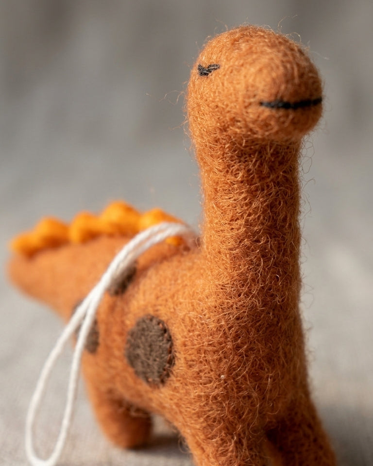 Handmade Wool Felt Stegosaurus Ornament