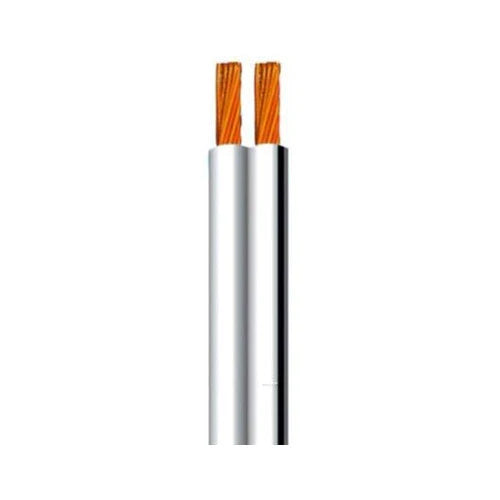 FIG8 2-Core 24/0.20mm Security Cable – Unscreened PVC Sheath, 100m Roll – White/Black – CBLFIG824020-100WHT/BLK