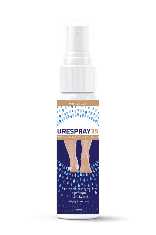 UreSpray35 urea foot moisturiser spray bottle with nozzle, 125 mL