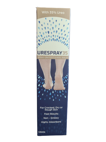 UreSpray 35% 125mL Moisturiser Spray for Dry Cracked Callus Feet