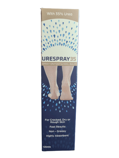 UreSpray 35% 125mL Moisturiser Spray for Dry Cracked Callus Feet