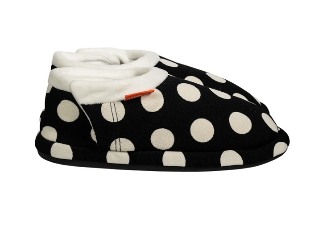Archline Orthotic Slippers Closed – Black/White Polkadots (Womens)
