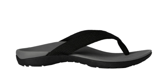 Axign Orthotic Flip Flops with Arch Support Unisex – Grey w/ Black Strap