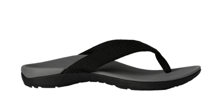 Axign Orthotic Flip Flops with Arch Support Unisex – Grey w/ Black Strap
