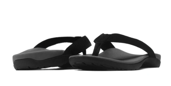 Axign Orthotic Flip Flops with Arch Support Unisex – Grey w/ Black Strap