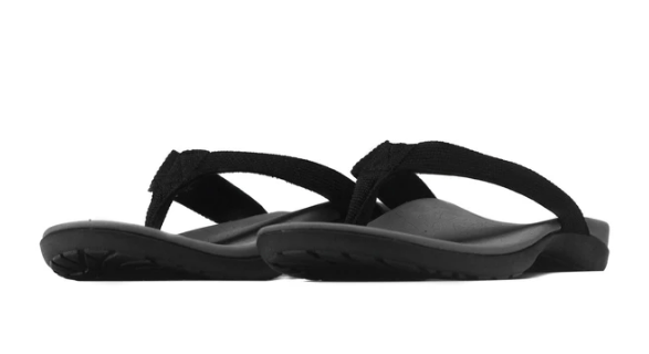 Axign Orthotic Flip Flops with Arch Support Unisex – Grey w/ Black Strap