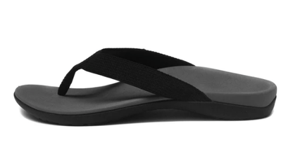 Axign Orthotic Flip Flops with Arch Support Unisex – Grey w/ Black Strap