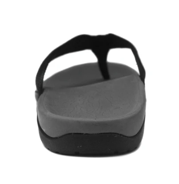 Axign Orthotic Flip Flops with Arch Support Unisex – Grey w/ Black Strap