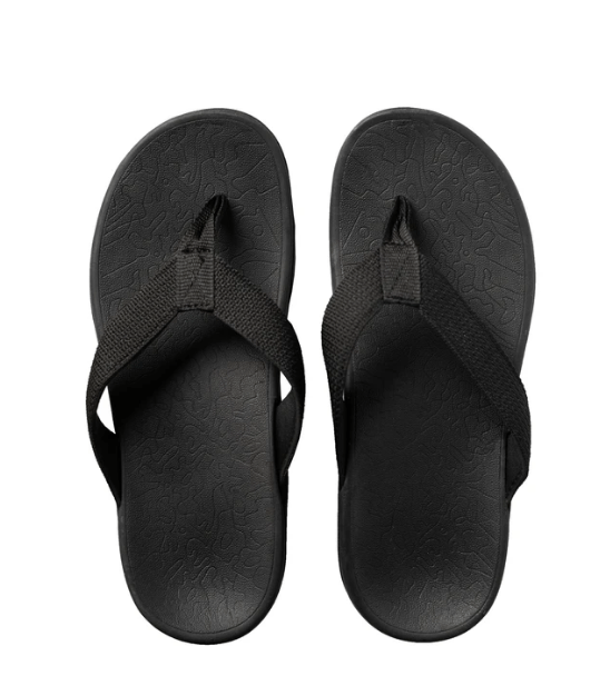 Axign Premium Orthotic Flip Flops with Arch Support – Black (Womens)