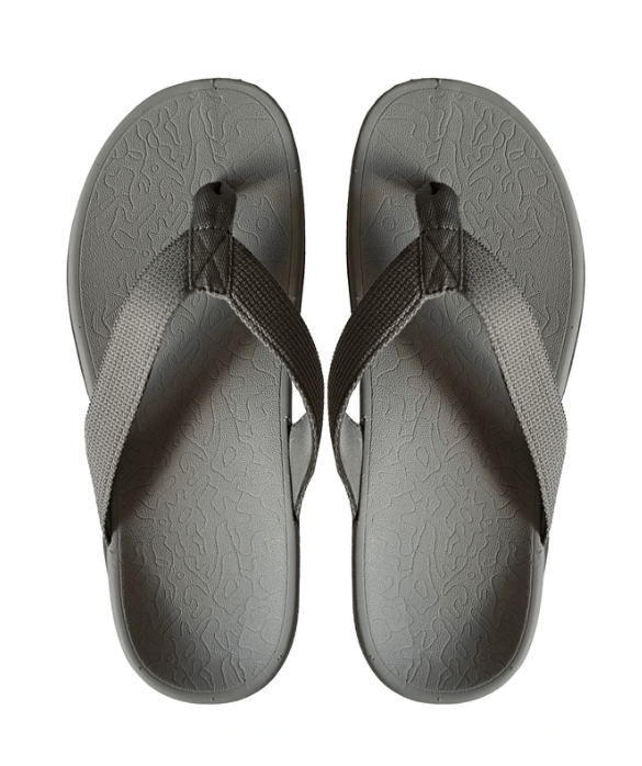 Axign Premium Orthotic Flip Flops with Arch Support – Grey (Womens)