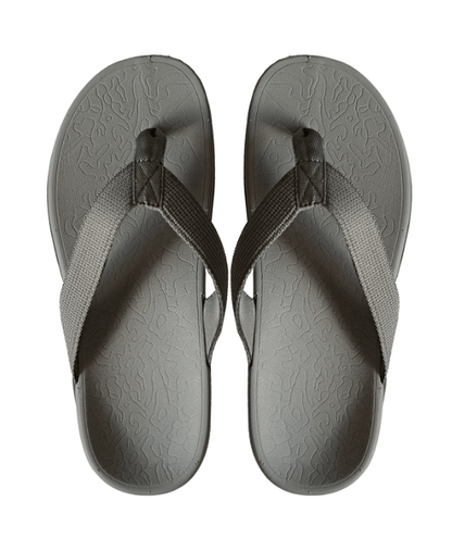 Axign Premium Orthotic Flip Flops with Arch Support – Grey (Womens)