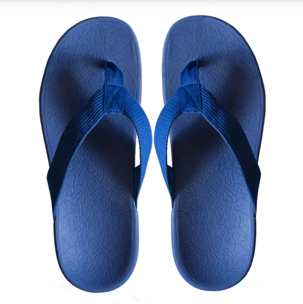 Axign Premium Orthotic Flip Flops with Arch Support – Navy Blue (Womens)