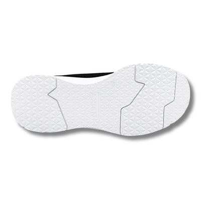 Axign River Lightweight Casual Orthotic Shoe - Black w/White Soles (Mens)