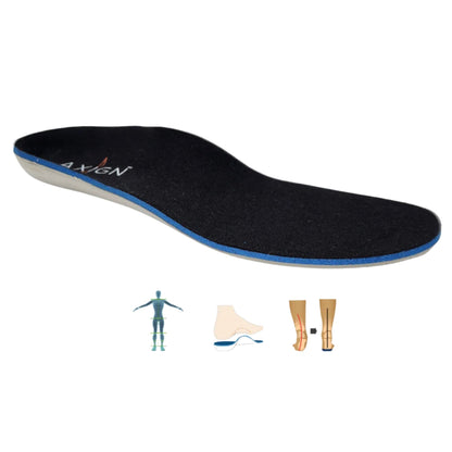 Axign River Lightweight Casual Orthotic Shoe - Black w/White Soles (Mens)