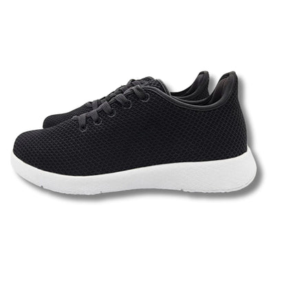 Axign River Lightweight Casual Orthotic Shoe - Black w/White Soles (Mens)