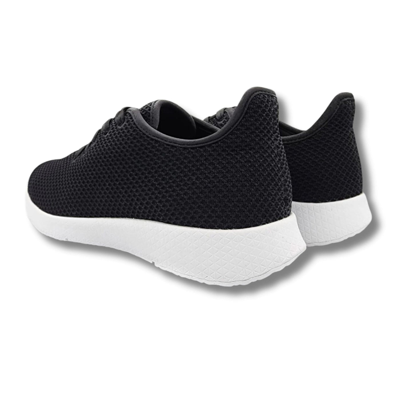 Axign River Lightweight Casual Orthotic Shoe - Black w/White Soles (Mens)