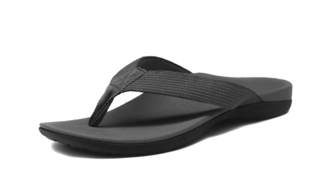 Axign Premium Orthotic Flip Flops with Arch Support – Khaki (Mens)