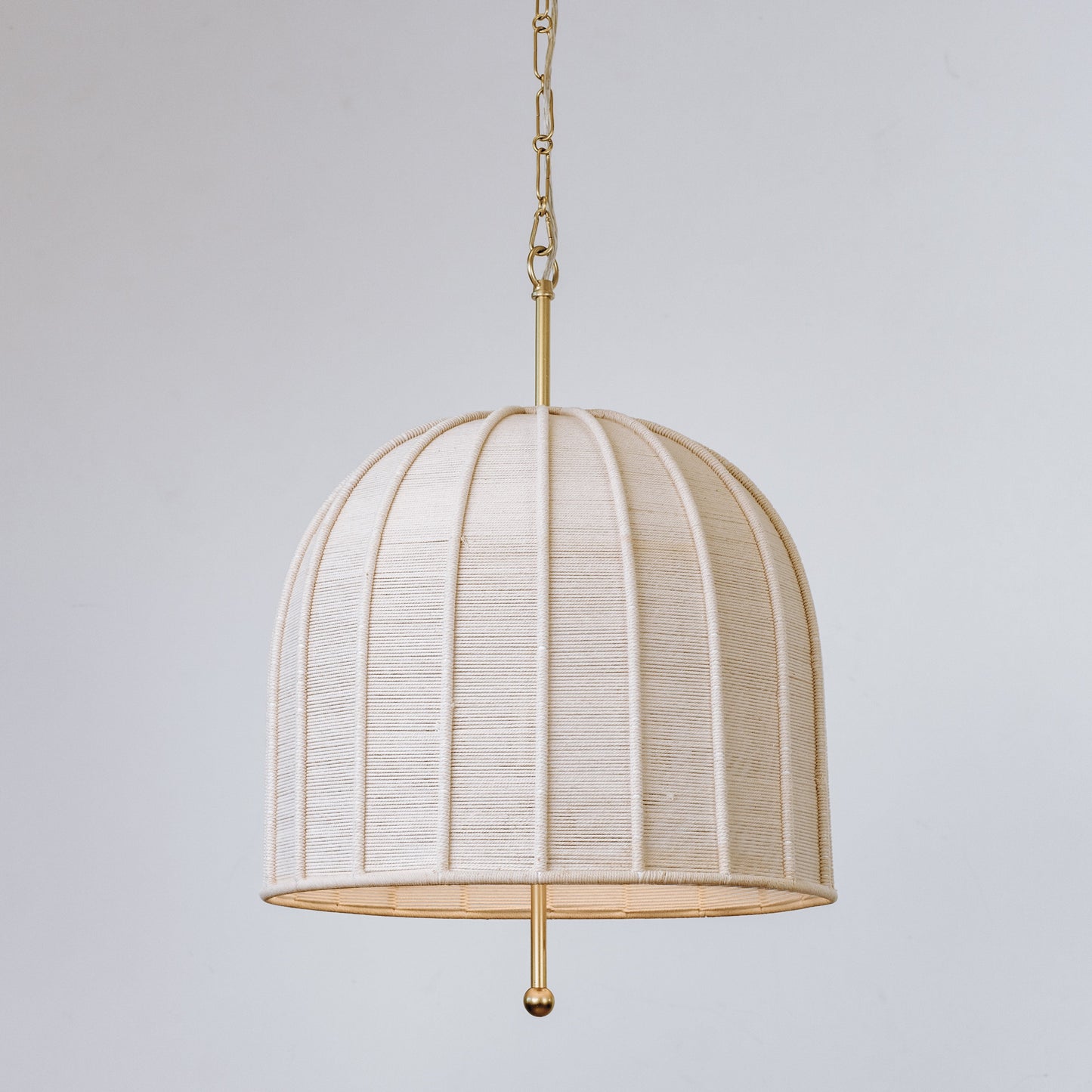 Gabrielle Rope Pendant Light with Gold Hardware