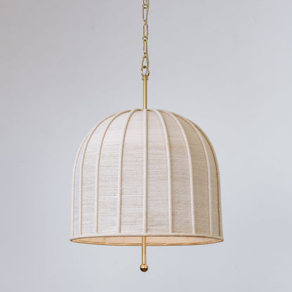 Gabrielle Rope Pendant Light with Gold Hardware