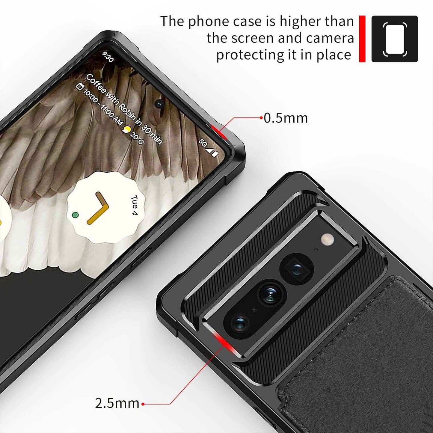 Google Pixel 7 Shockproof Wallet Case