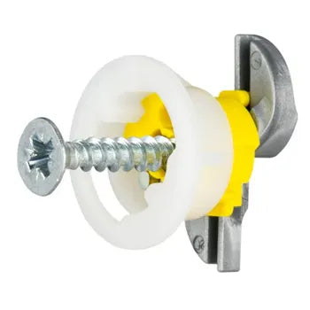 GRIPIT 15mm Plasterboard Anchor – Yellow – 25 Pack | Heavy-Duty Wall Fixings | Holds Up to 30kg – GRIPIT-15MM-YELLOW-25PK