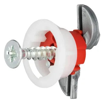 GRIPIT 18mm Plasterboard Anchor – Red – 25 Pack | Heavy-Duty Wall Fixings for 40kg Loads – GRIPIT-18MM-RED-25PK